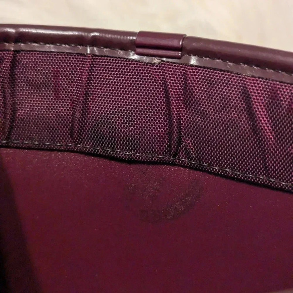 Authentic Christian Dior Bordeaux Nylon & Leather Chain Shoulder Crossbody Bag - Picture 8 of 8